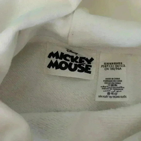 Disney parks retro Mickey Mouse off white sweatshirt genuine mouse wear size M - Picture 5 of 6
